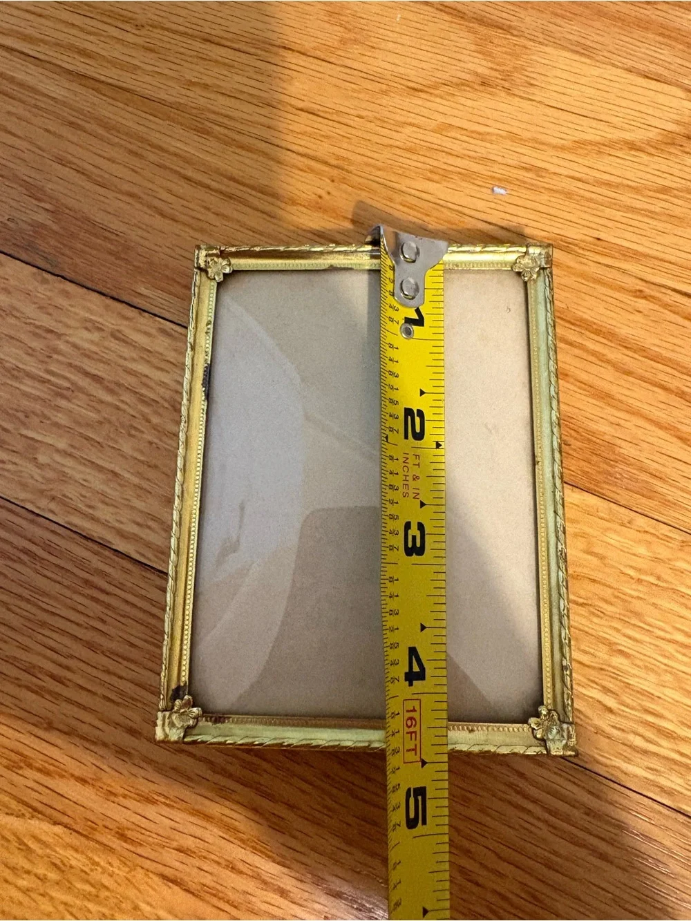 Gold Ornate Picture Frame - Vintage Bubble Glass